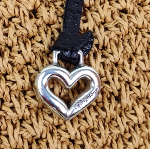 Brighton Natural Basket-Weave & Croc Embossed Leather Trim Features Tote Satchel - Picture 3 of 13